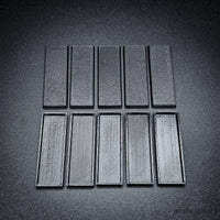 60x20mm Rectangle Plain Plastic Bases 3d Print