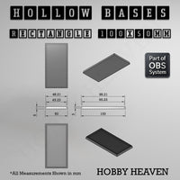 Hollow Bases Range - Wargaming 3d Printed Bases (OBS System)