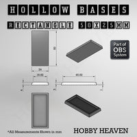 Hollow Bases Range - Wargaming 3d Printed Bases (OBS System)