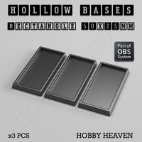 Hollow Bases Range - Wargaming 3d Printed Bases (OBS System)
