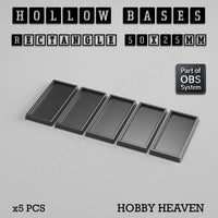 Hollow Bases Range - Wargaming 3d Printed Bases (OBS System)
