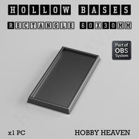 Hollow Bases Range - Wargaming 3d Printed Bases (OBS System)