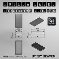 Hollow Bases Range - Wargaming 3d Printed Bases (OBS System)