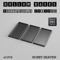 Hollow Bases Range - Wargaming 3d Printed Bases (OBS System)