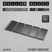 Hollow Bases Range - Wargaming 3d Printed Bases (OBS System)