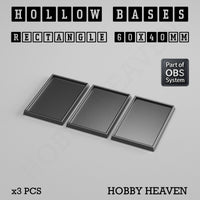 Hollow Bases Range - Wargaming 3d Printed Bases (OBS System)