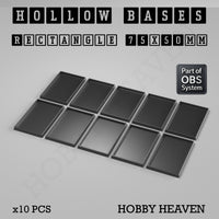Hollow Bases Range - Wargaming 3d Printed Bases (OBS System)