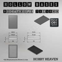 Hollow Bases Range - Wargaming 3d Printed Bases (OBS System)