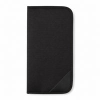 Closed Rosemary & Co black nylon brush case with firm outer casing and zip-around edge for storing and carrying artist brushes