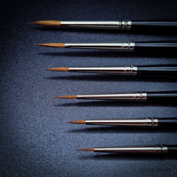 Rosemary & Co Serie 33 Deluxe Miniature Brush Set of 6pcs (Sizes 3/0, 2/0 0, 1, 2, 3) - Hobby Heaven