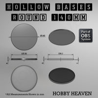 Hollow Bases Range - Wargaming 3d Printed Bases (OBS System)