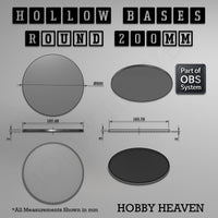 Hollow Bases Range - Wargaming 3d Printed Bases (OBS System)