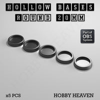 Hollow Bases Range - Wargaming 3d Printed Bases (OBS System)