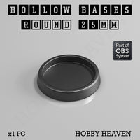 Hollow Bases Range - Wargaming 3d Printed Bases (OBS System)