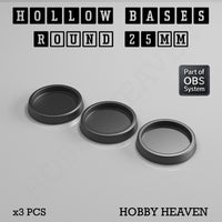 Hollow Bases Range - Wargaming 3d Printed Bases (OBS System)