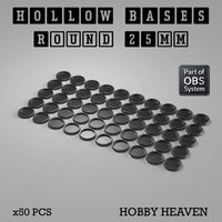 Hollow Bases Range - Wargaming 3d Printed Bases (OBS System)