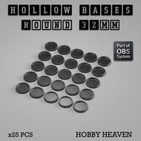 Hollow Bases Range - Wargaming 3d Printed Bases (OBS System)