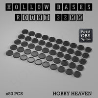 Hollow Bases Range - Wargaming 3d Printed Bases (OBS System)