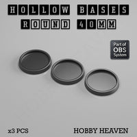 Hollow Bases Range - Wargaming 3d Printed Bases (OBS System)
