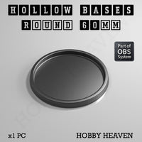Hollow Bases Range - Wargaming 3d Printed Bases (OBS System)