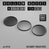 Hollow Bases Range - Wargaming 3d Printed Bases (OBS System)