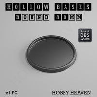 Hollow Bases Range - Wargaming 3d Printed Bases (OBS System)