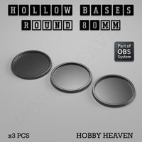 Hollow Bases Range - Wargaming 3d Printed Bases (OBS System)