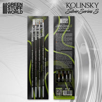 Silver Series S Kolinsky Brush Set front and back packaging by Green Stuff World