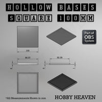 Hollow Bases Range - Wargaming 3d Printed Bases (OBS System)