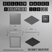 Hollow Bases Range - Wargaming 3d Printed Bases (OBS System)