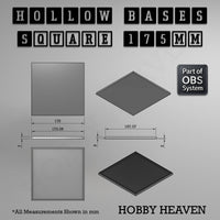 Hollow Bases Range - Wargaming 3d Printed Bases (OBS System)