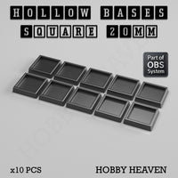 Hollow Bases Range - Wargaming 3d Printed Bases (OBS System)