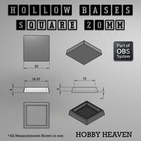 Hollow Bases Range - Wargaming 3d Printed Bases (OBS System)