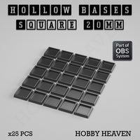 Hollow Bases Range - Wargaming 3d Printed Bases (OBS System)