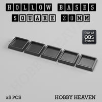 Hollow Bases Range - Wargaming 3d Printed Bases (OBS System)