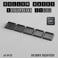 Hollow Bases Range - Wargaming 3d Printed Bases (OBS System)