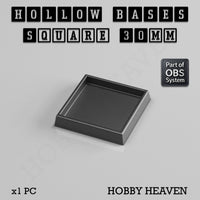 Hollow Bases Range - Wargaming 3d Printed Bases (OBS System)