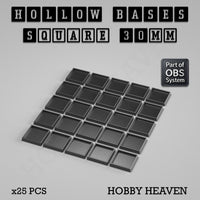 Hollow Bases Range - Wargaming 3d Printed Bases (OBS System)