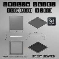 Hollow Bases Range - Wargaming 3d Printed Bases (OBS System)