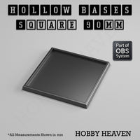 Hollow Bases Range - Wargaming 3d Printed Bases (OBS System)