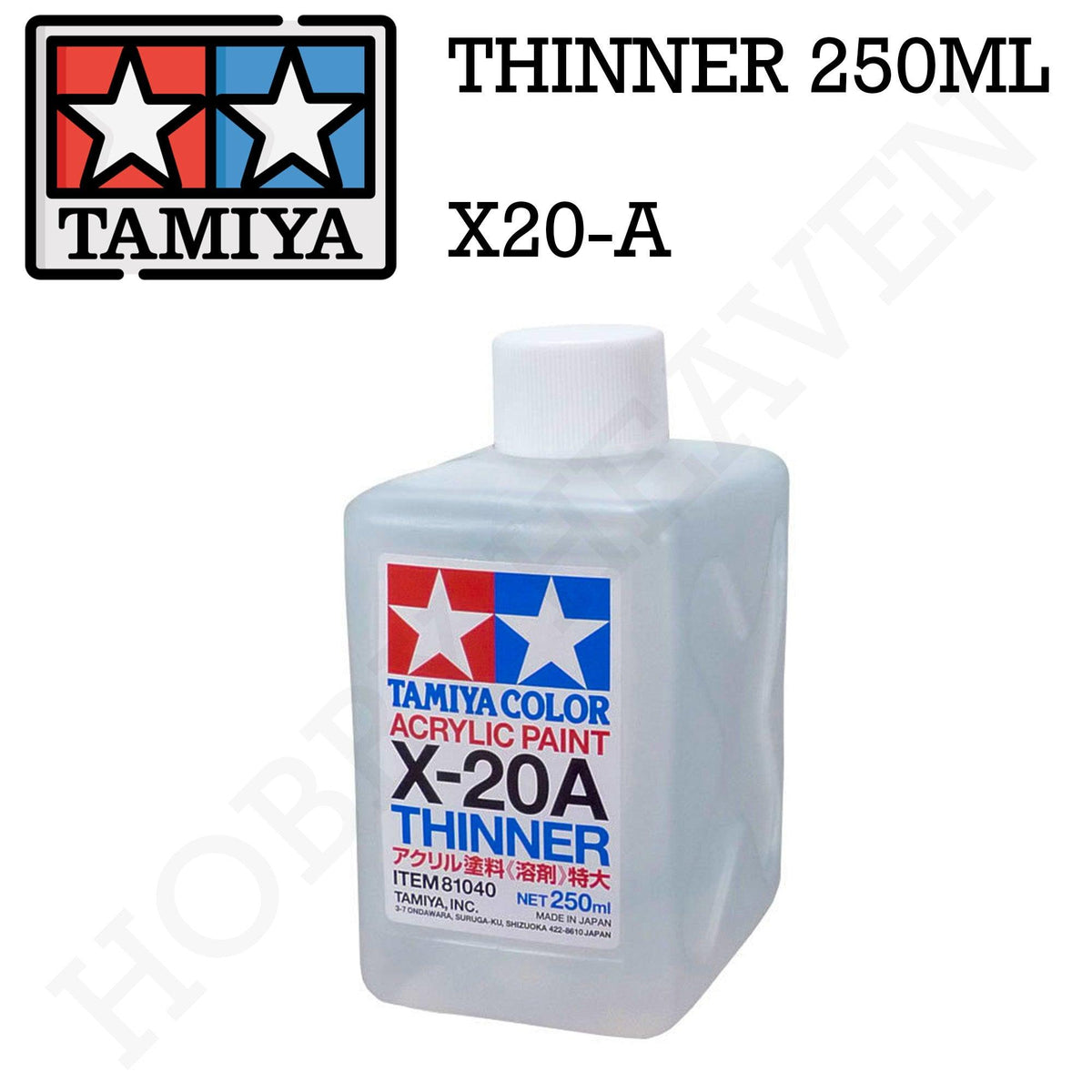 Tamiya Thinner 250Ml X20-A 81040 | Hobby Heaven