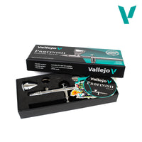 Vallejo Profinish Airbrush 90002 Dual Action Gravity Feed 0.2 & 0.3mm 3 Cups