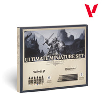 Vallejo Escoda Ultimate Miniature Set 72206 Game Color Paint & Kolinsky Brush Set