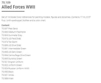 Vallejo Model Color Paint Set Allied Forces WWII 16 Paints VAL70109 - Hobby Heaven