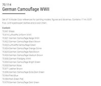 Vallejo Model Color Paint Set German Camouflage WWII 16 Paints VAL70114 - Hobby Heaven