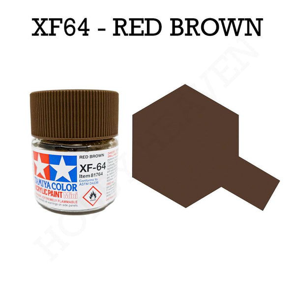 Tamiya Acrylic Mini Xf-64 Red Brown Paint 10ml - Hobby Heaven