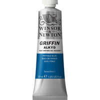 Winsor & Newton Griffin Alkyd Oil Phthalo Blue Colour 37ml Tube - Hobby Heaven