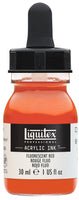 Liquitex Fluorescent Red Proffesional Ink 30ml - Hobby Heaven