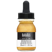 Liquitex Iridescent Bright Gold Acrylic Ink 30ml - Hobby Heaven