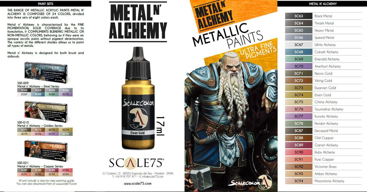 Scale75 Metal 'n' Alchemy Golden Paint Set